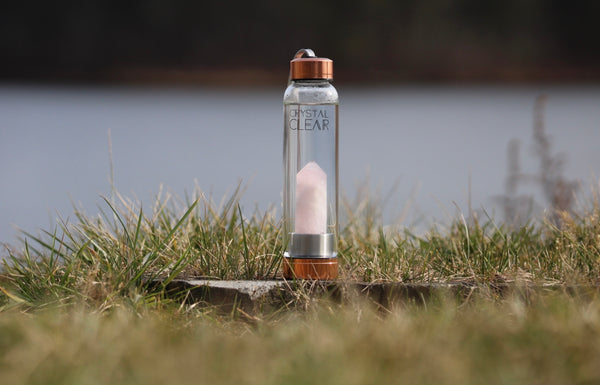 Rose Gold Rose Quartz Bottle (LIMITED STOCK) - Crystal Clear